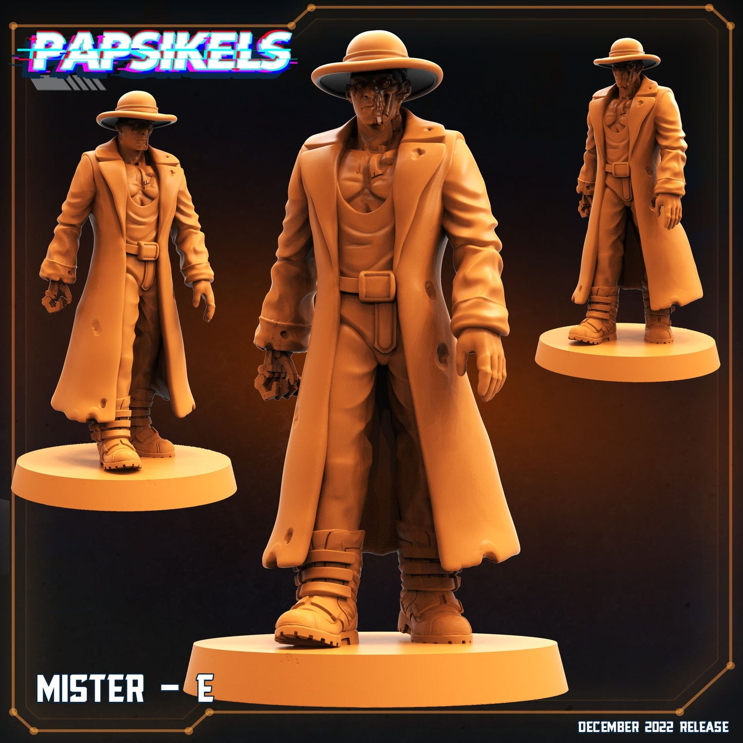 Mister E -  Resin Miniature - Tabletop  miniature - Fantasy Miniature - 32mm - D&D -  Sci-fi Miniature - Papsikel