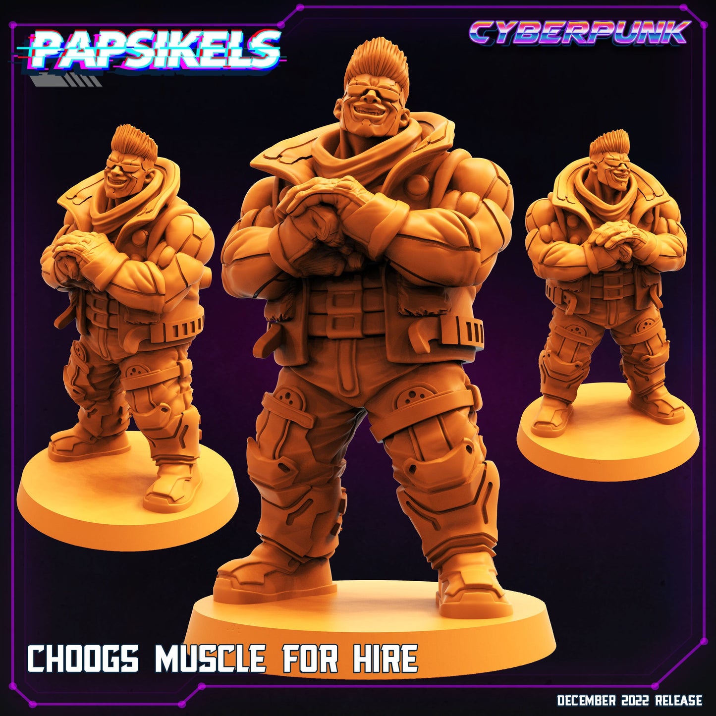 Choogs Muscle -  Resin Miniature - Tabletop  miniature - Fantasy Miniature - 32mm - D&D -  Sci-fi Miniature - Papsikel