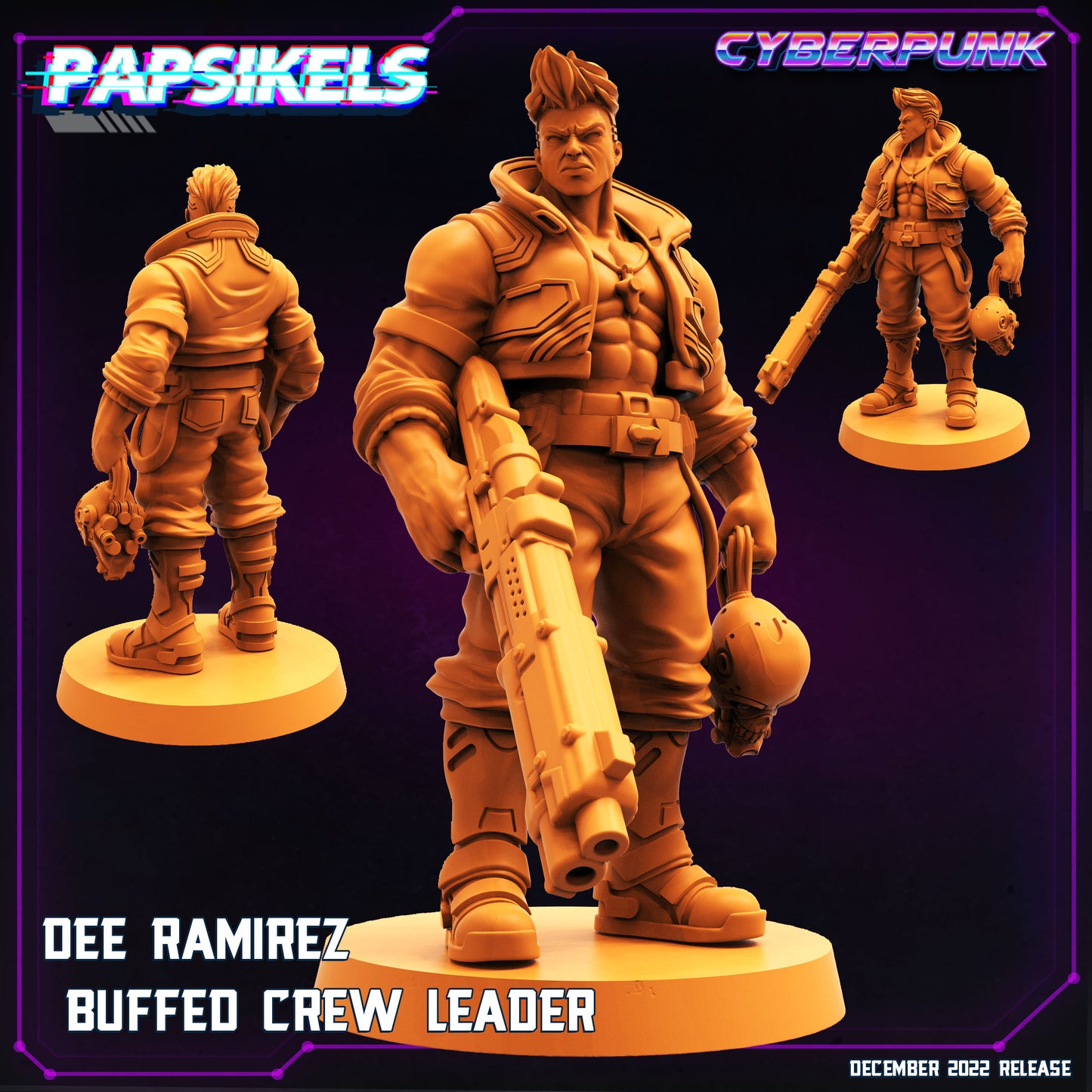 Dee Ramirez Crew Leader -  Resin Miniature - Tabletop  miniature - Fantasy Miniature - 32mm - D&D -  Sci-fi Miniature - Papsikel