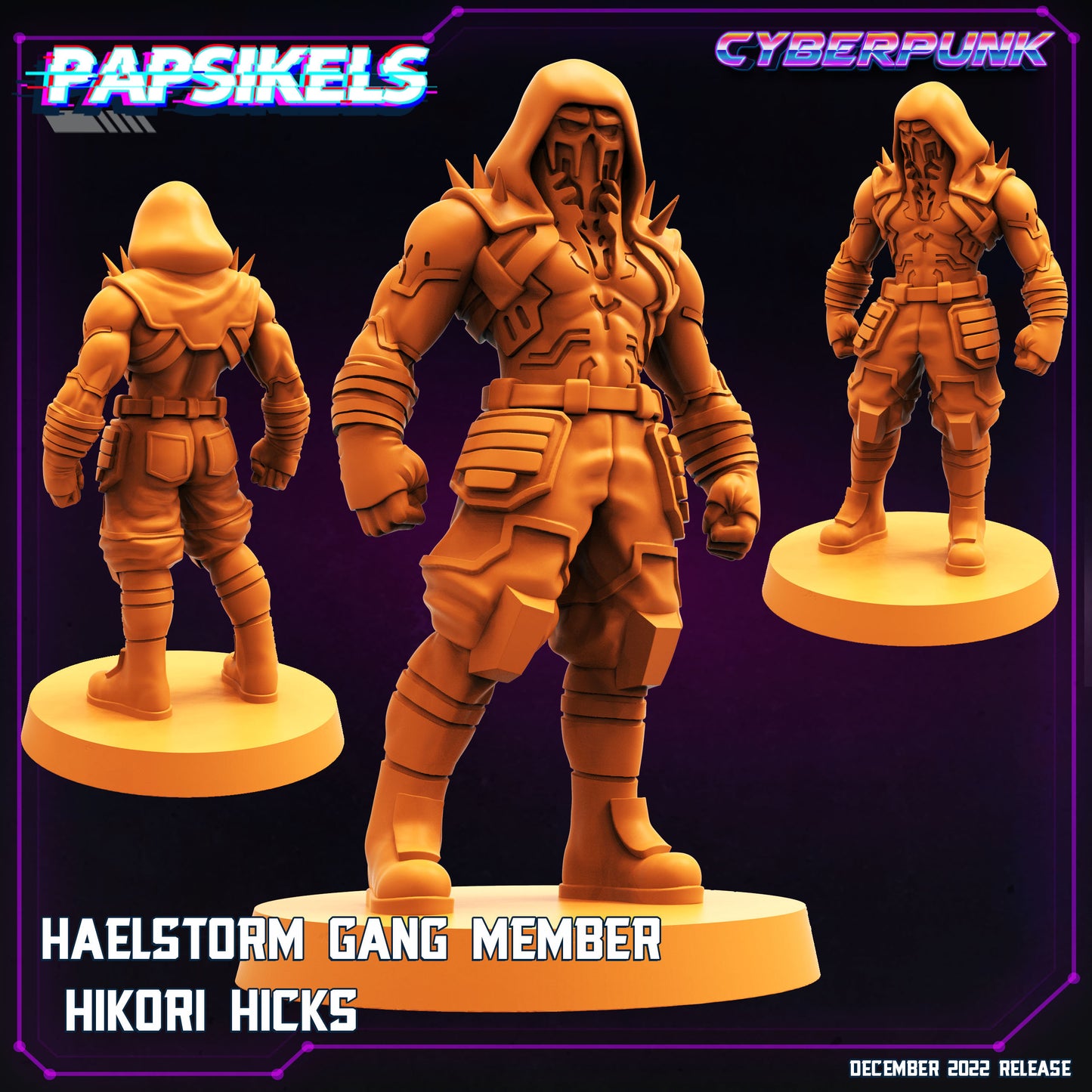 Haelstorm Gang Member Hikori Hicks -  Resin Miniature - Tabletop  miniature - Fantasy Miniature - 32mm - D&D -  Sci-fi Miniature - Papsikel