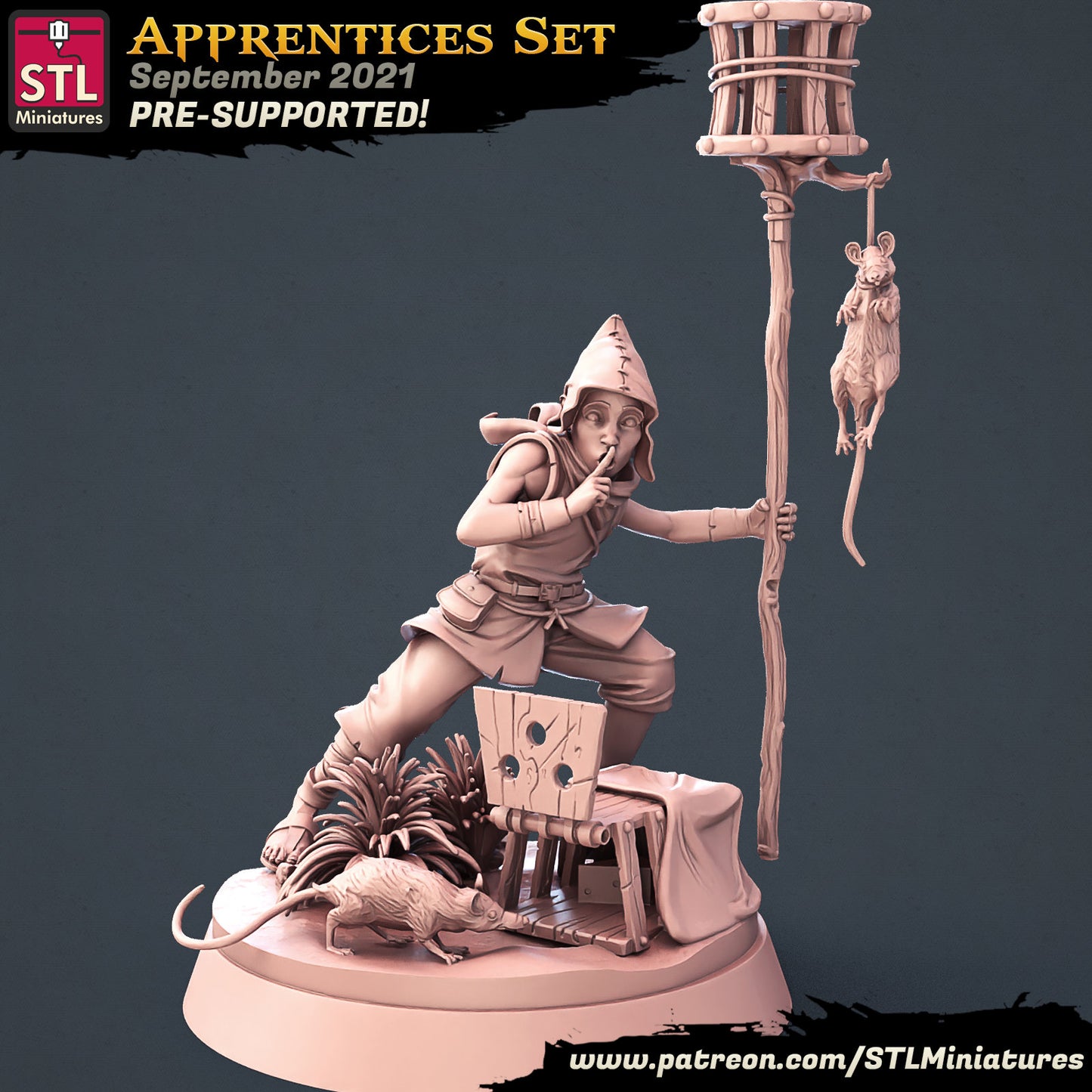 Apprentice Hunter - Tabletop  miniature - Fantasy - 32mm - D&D  Resin Miniature