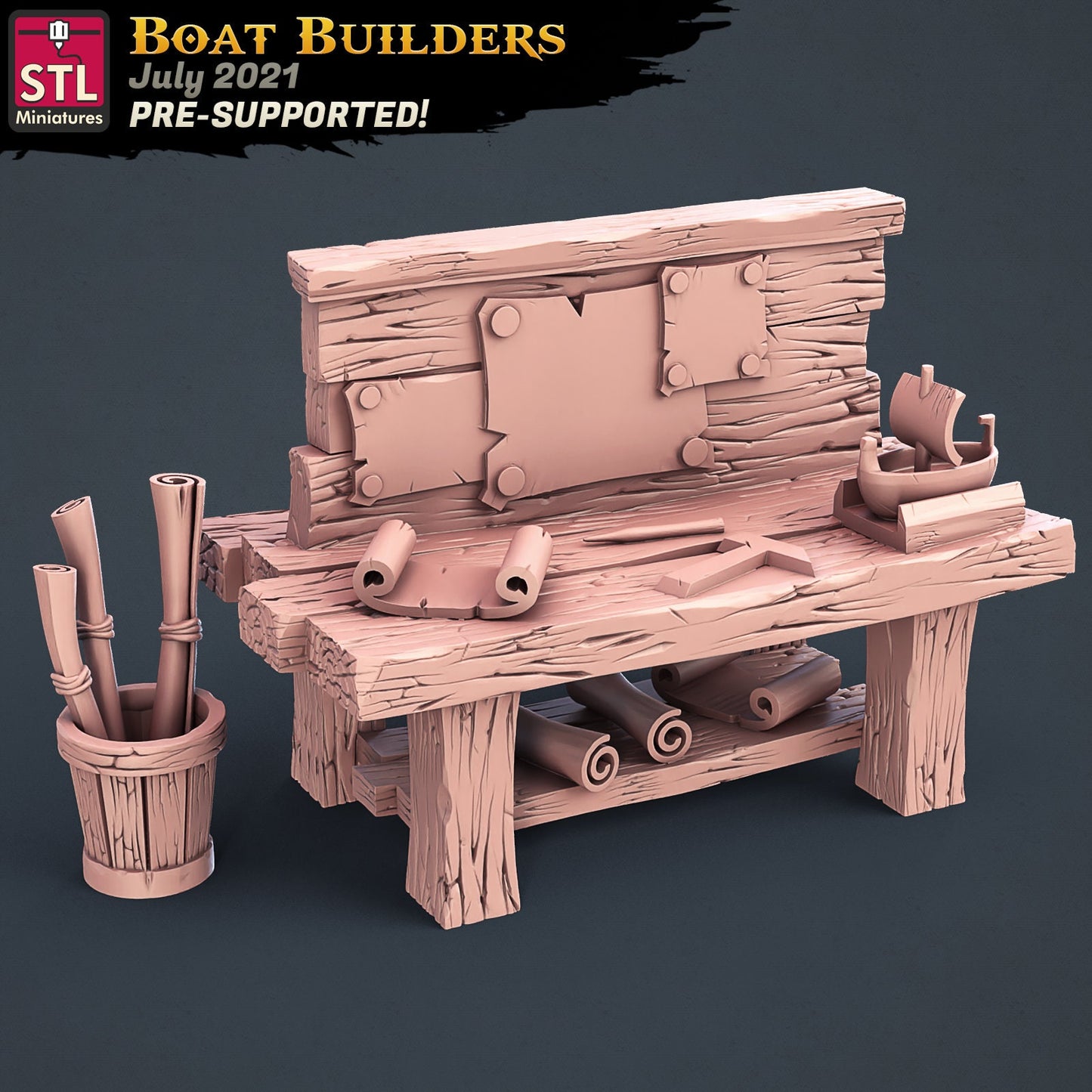 Workbench B - Tabletop  miniature - Fantasy - 32mm - D&D  Resin Miniature