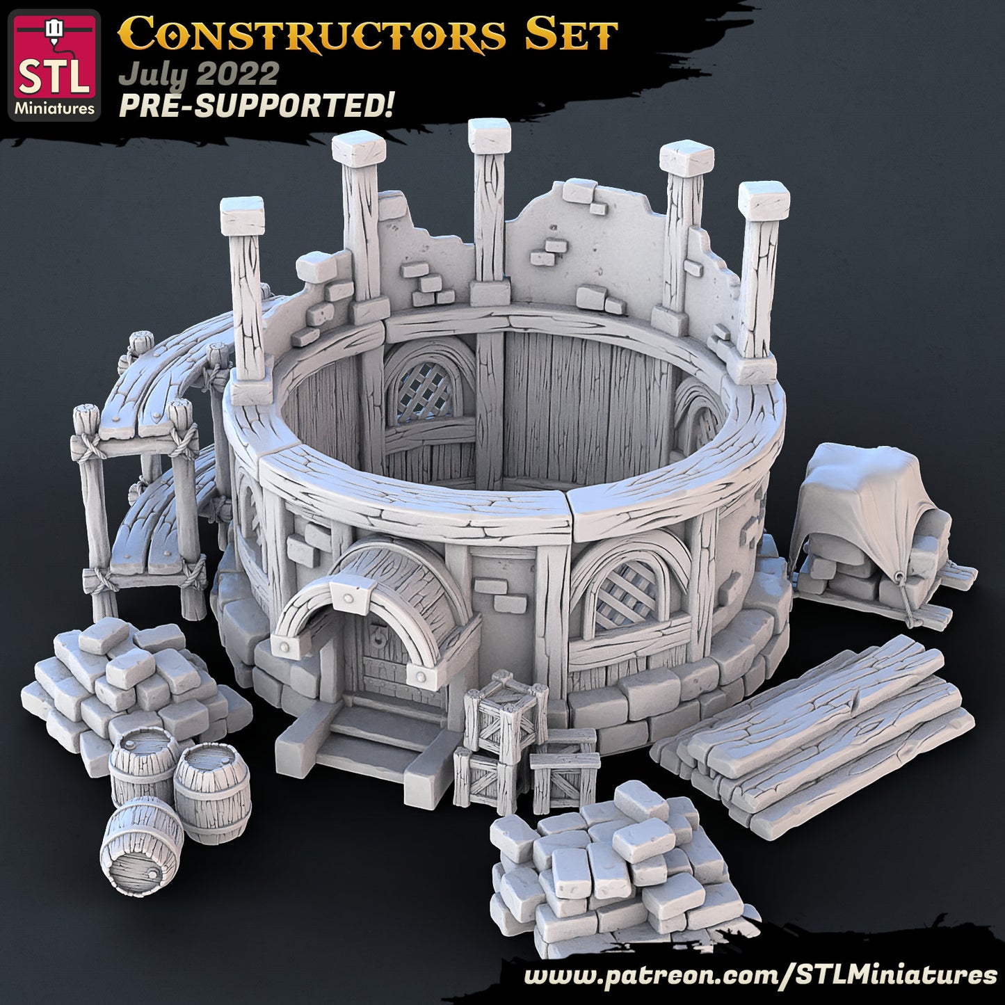 House Under Construction - Tabletop  miniature - Fantasy - 32mm - D&D  Resin Miniature