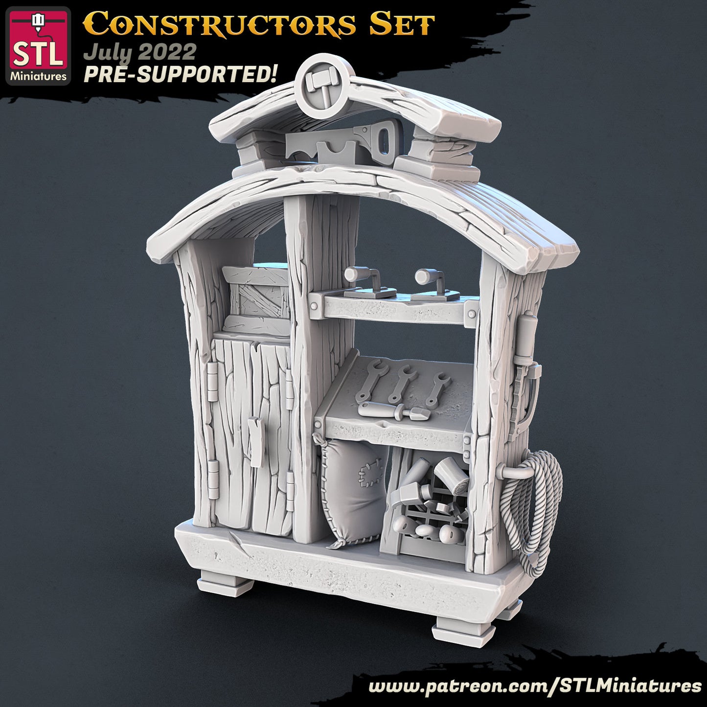 Tool Rack - Tabletop  miniature - Fantasy - 32mm - D&D  Resin Miniature