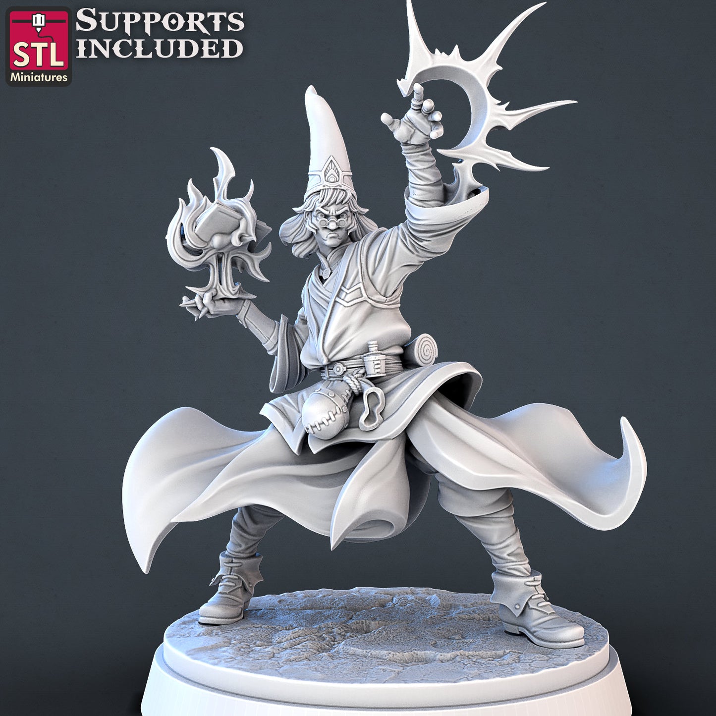 DnD Tribute Mage - Tabletop  miniature - Fantasy - 32mm - D&D  Resin Miniature