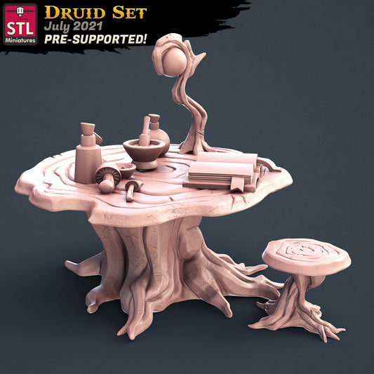 Druid Potion Table - Tabletop  miniature - Fantasy - 32mm - D&D  Resin Miniature