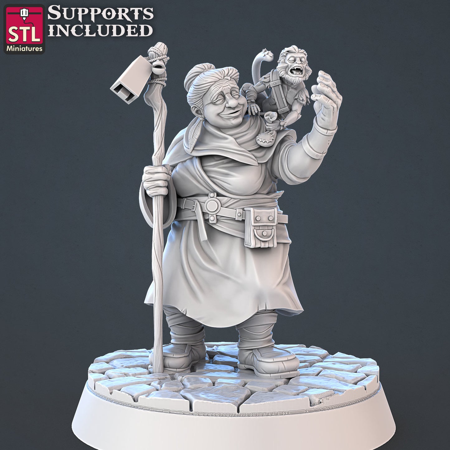 Food vendors - Tabletop  miniature - Fantasy - 32mm - D&D  Resin Miniature