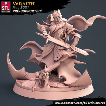 Graveyard Wraith - Tabletop  miniature - Fantasy - 32mm - D&D  Resin Miniature