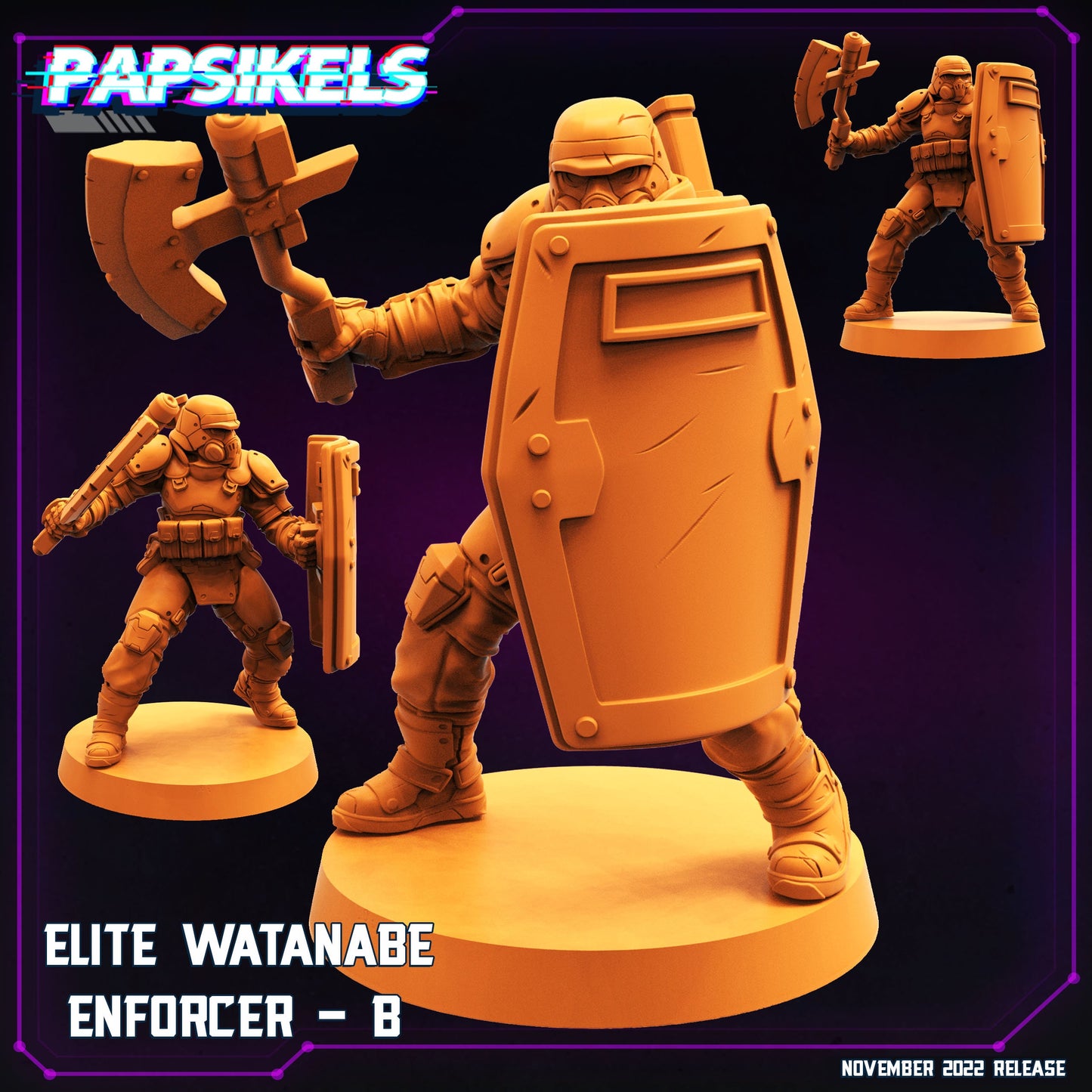 Elite Watanabe A - Resin Miniature - Tabletop miniature - Fantasy Miniature - 32mm - D&D Sci-fi Miniature - Papsikel