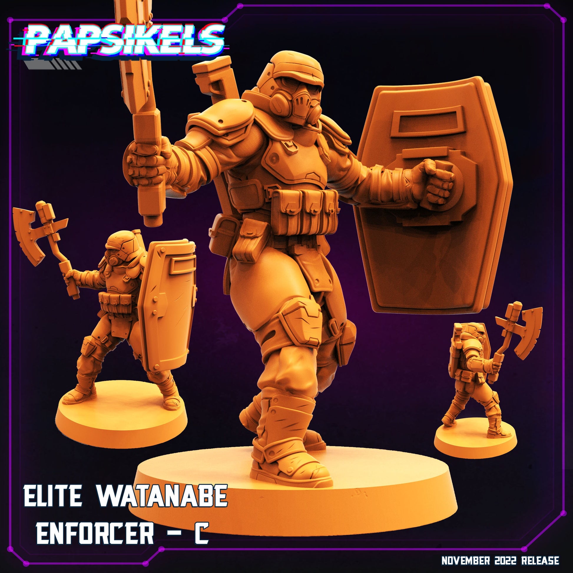 Elite Watanabe A - Resin Miniature - Tabletop miniature - Fantasy Miniature - 32mm - D&D Sci-fi Miniature - Papsikel