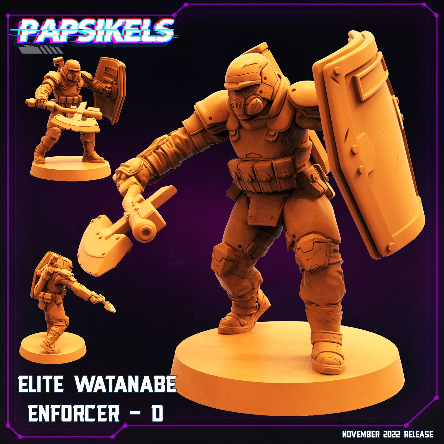 Elite Watanabe A -  Resin Miniature - Tabletop  miniature - Fantasy Miniature - 32mm - D&D Sci-fi Miniature - Papsikel