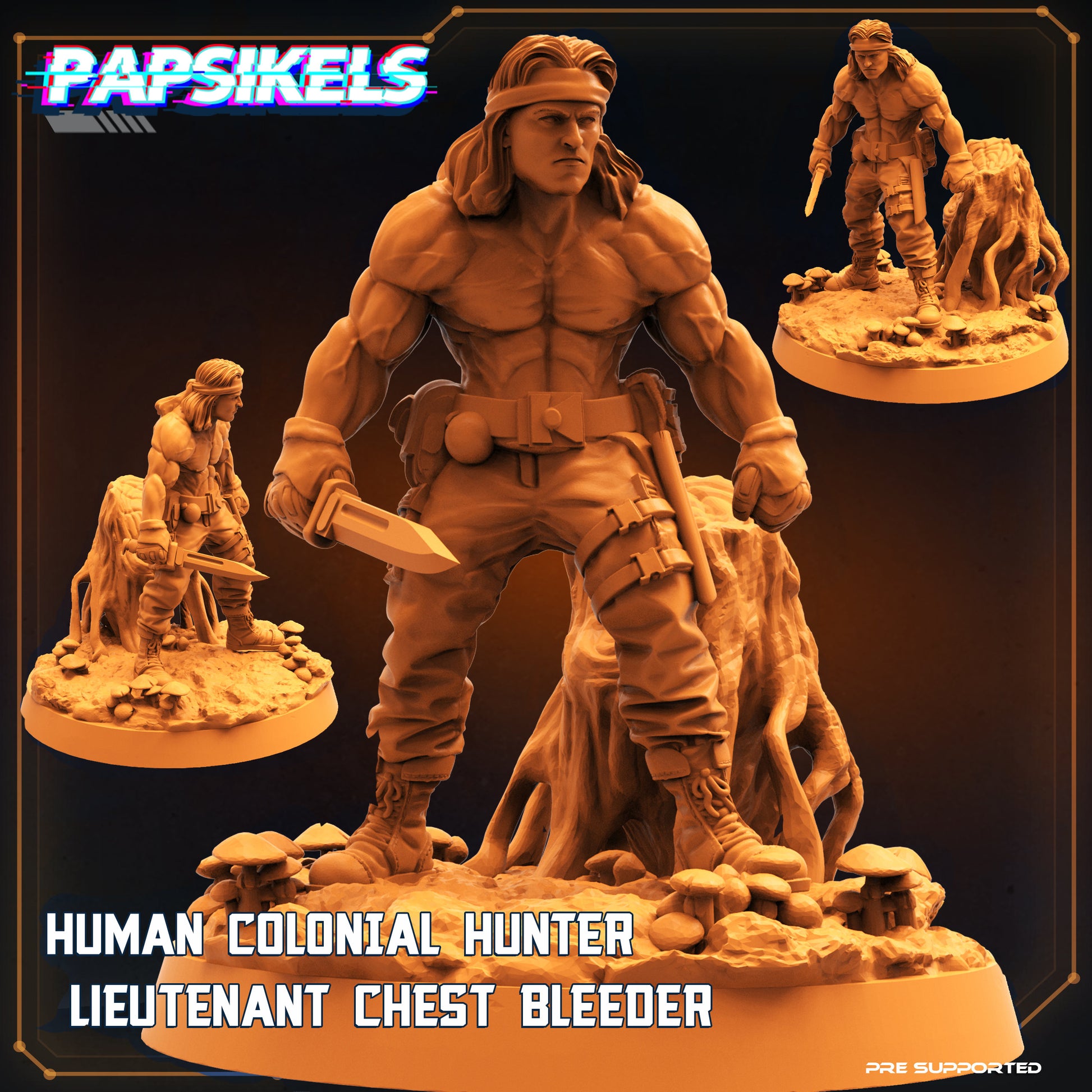 Human Colonial Chest Bleeder - Resin Miniature - Tabletop miniature - Fantasy Miniature - 32mm - D&D Sci-fi Miniature - Papsikel