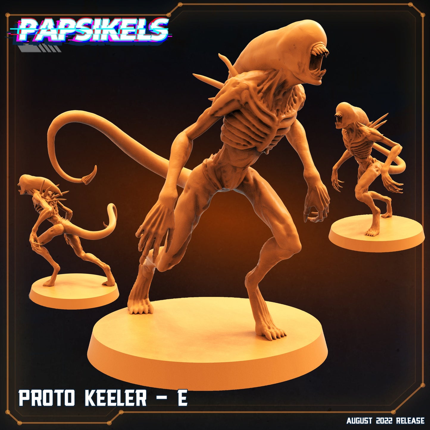 Proto Keelers -  Resin Miniature - Tabletop  miniature - Fantasy Miniature - 32mm - D&D -  Sci-fi Miniature - Papsikel