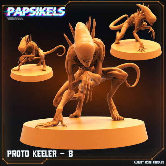 Proto Keelers -  Resin Miniature - Tabletop  miniature - Fantasy Miniature - 32mm - D&D -  Sci-fi Miniature - Papsikel