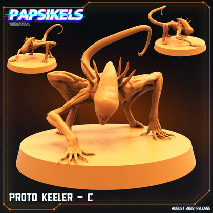 Proto Keelers -  Resin Miniature - Tabletop  miniature - Fantasy Miniature - 32mm - D&D -  Sci-fi Miniature - Papsikel