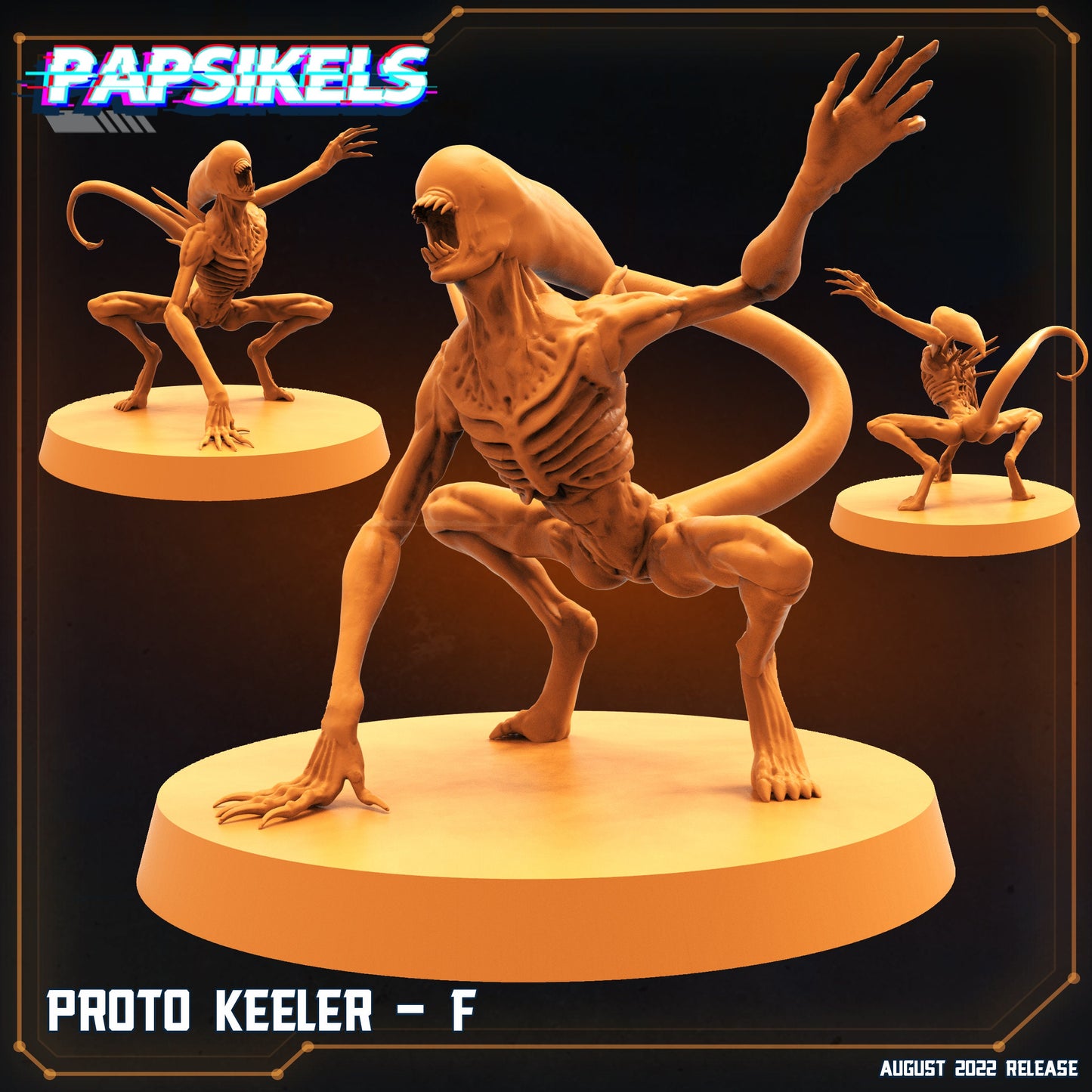 Proto Keelers -  Resin Miniature - Tabletop  miniature - Fantasy Miniature - 32mm - D&D -  Sci-fi Miniature - Papsikel