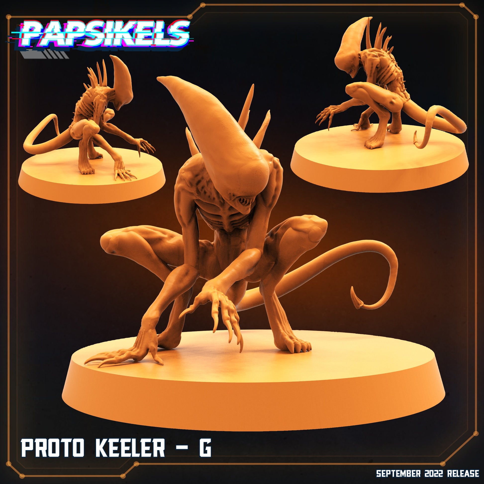 Proto Keelers - Resin Miniature - Tabletop miniature - Fantasy Miniature - 32mm - D&D - Sci-fi Miniature - Papsikel