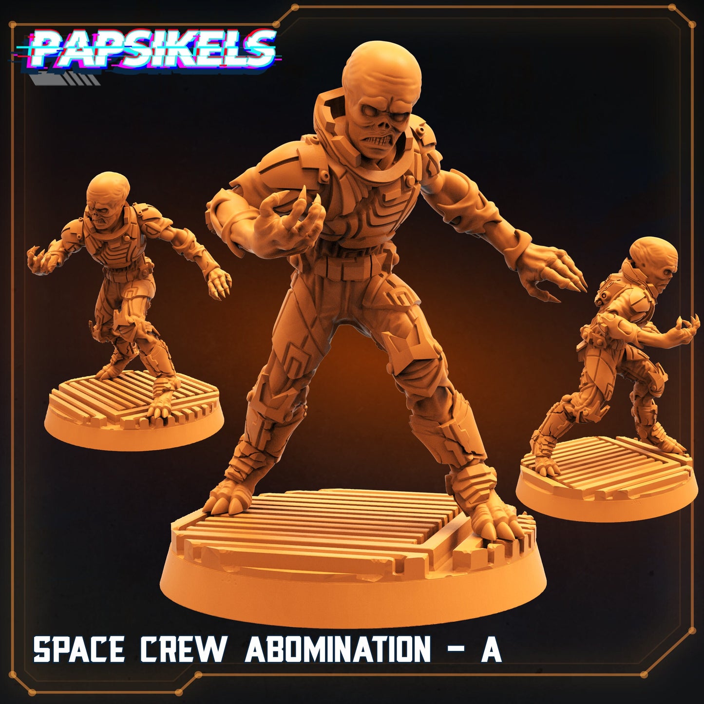 Space Crew Abomination - Resin Miniature - Tabletop miniature - Fantasy Miniature - 32mm - D&D - Sci-fi Miniature - Papsikel
