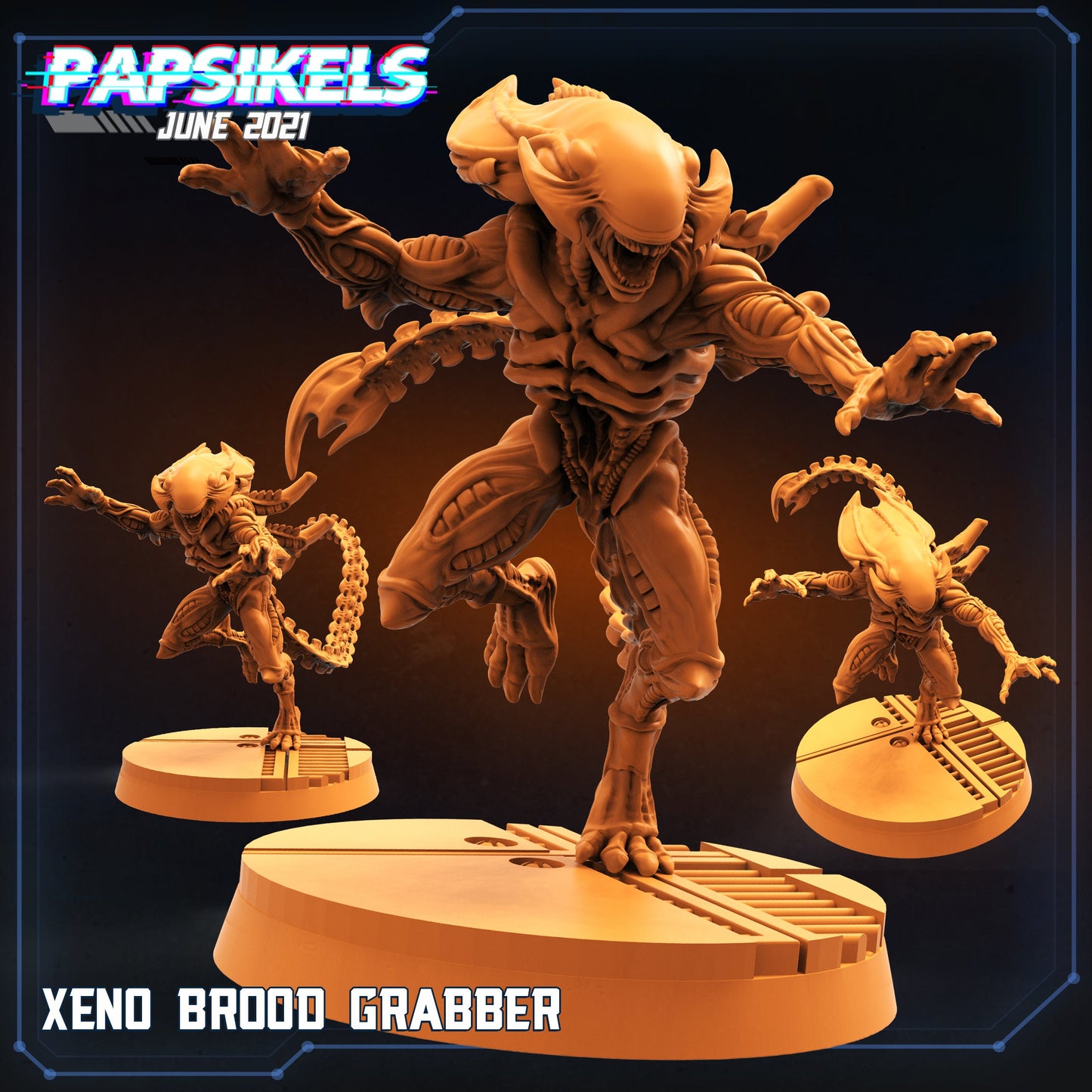 Xeno Broods -  Resin Miniature - Tabletop  miniature - Fantasy Miniature - 32mm - D&D -  Sci-fi Miniature - Papsikel