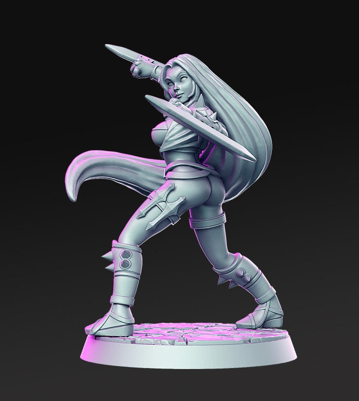 Ako - 3D Printed Miniature - Fantasy Miniature -Tabletop  Miniature - Tabletop Miniature - D&D - RN Estudio