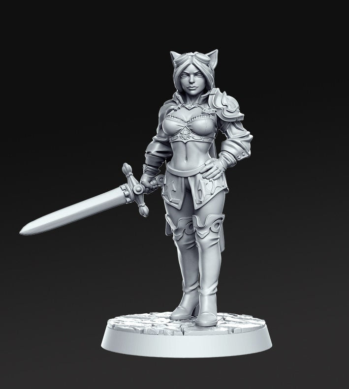 Ambar - 3D Printed Miniature - Fantasy Miniature -Tabletop  Miniature - Tabletop Miniature - D&D - RN Estudio