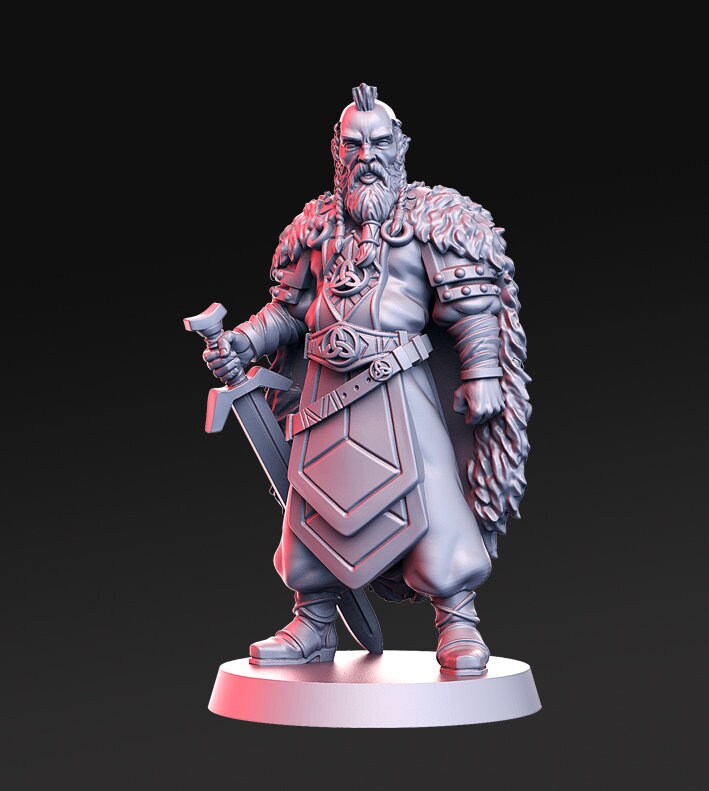 Esben - 3D Printed Miniature - Fantasy Miniature -Tabletop  Miniature - resin miniature - D&D - RN Estudio