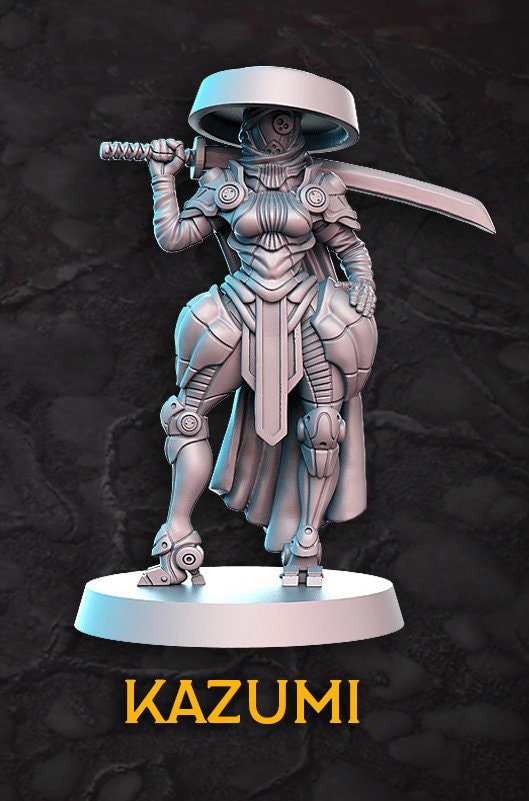 Kazumi - 3D Printed Miniature - Fantasy Miniature -Tabletop  Miniature - resin miniature - D&D - RN Estudio