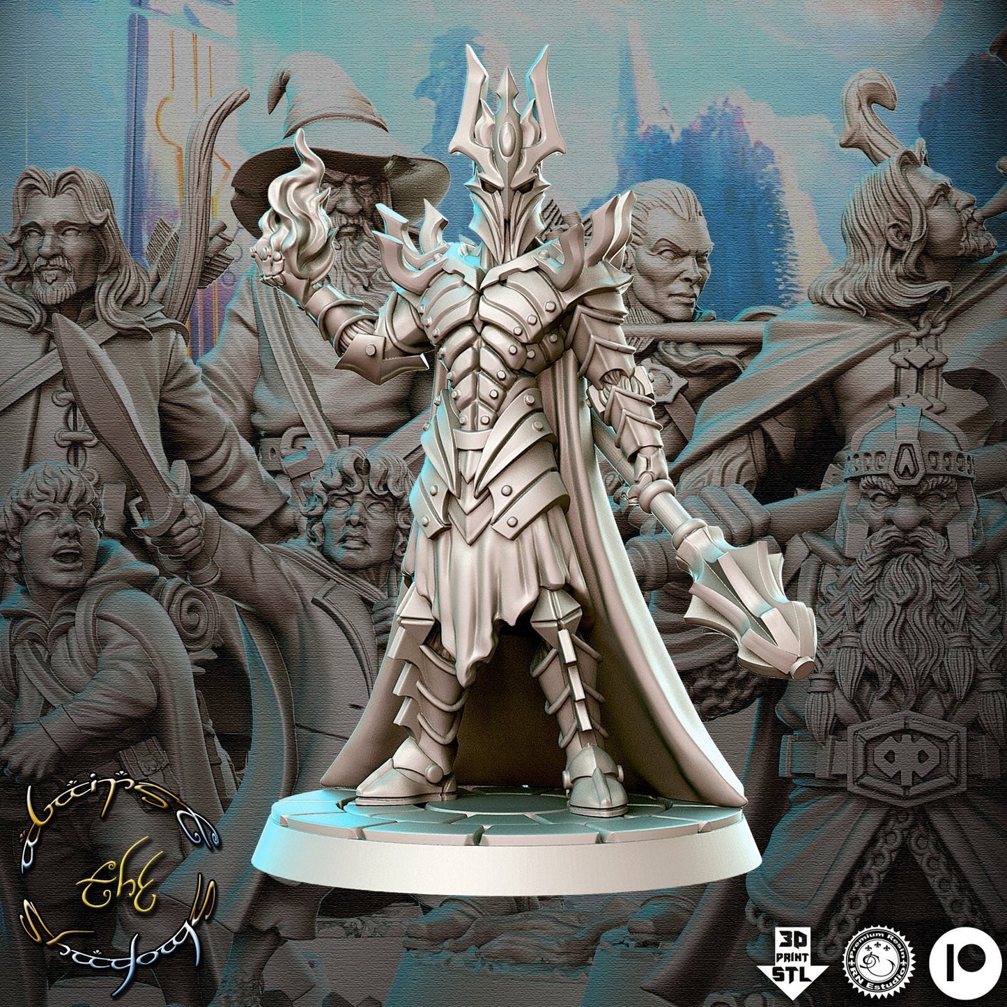 Lord of the shadow - 3D Printed Miniature - Fantasy Miniature -Tabletop  Miniature - resin miniature - D&D - RN Estudio