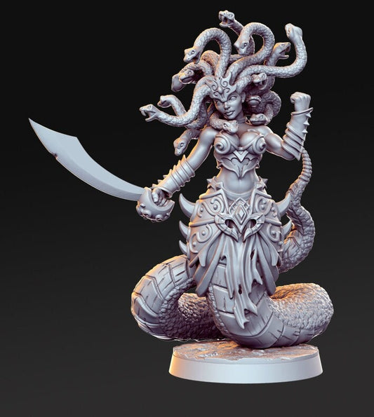 Medusa - 3D Printed Miniature - Fantasy Miniature -Tabletop  Miniature - resin miniature - D&D - RN Estudio