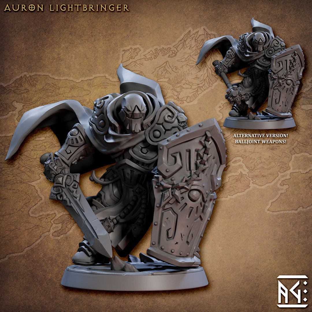 Auron Lightbringer - Tabletop miniature - Fantasy - 32mm - D&D Resin Miniature - Artisan Guild DnD