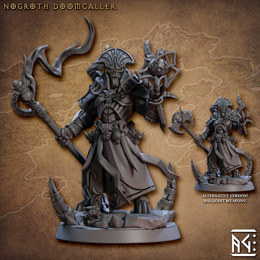 Nogroth Doomcaller - Tabletop  miniature - Fantasy - 32mm - D&D  Resin Miniature - Artisan Guild DnD