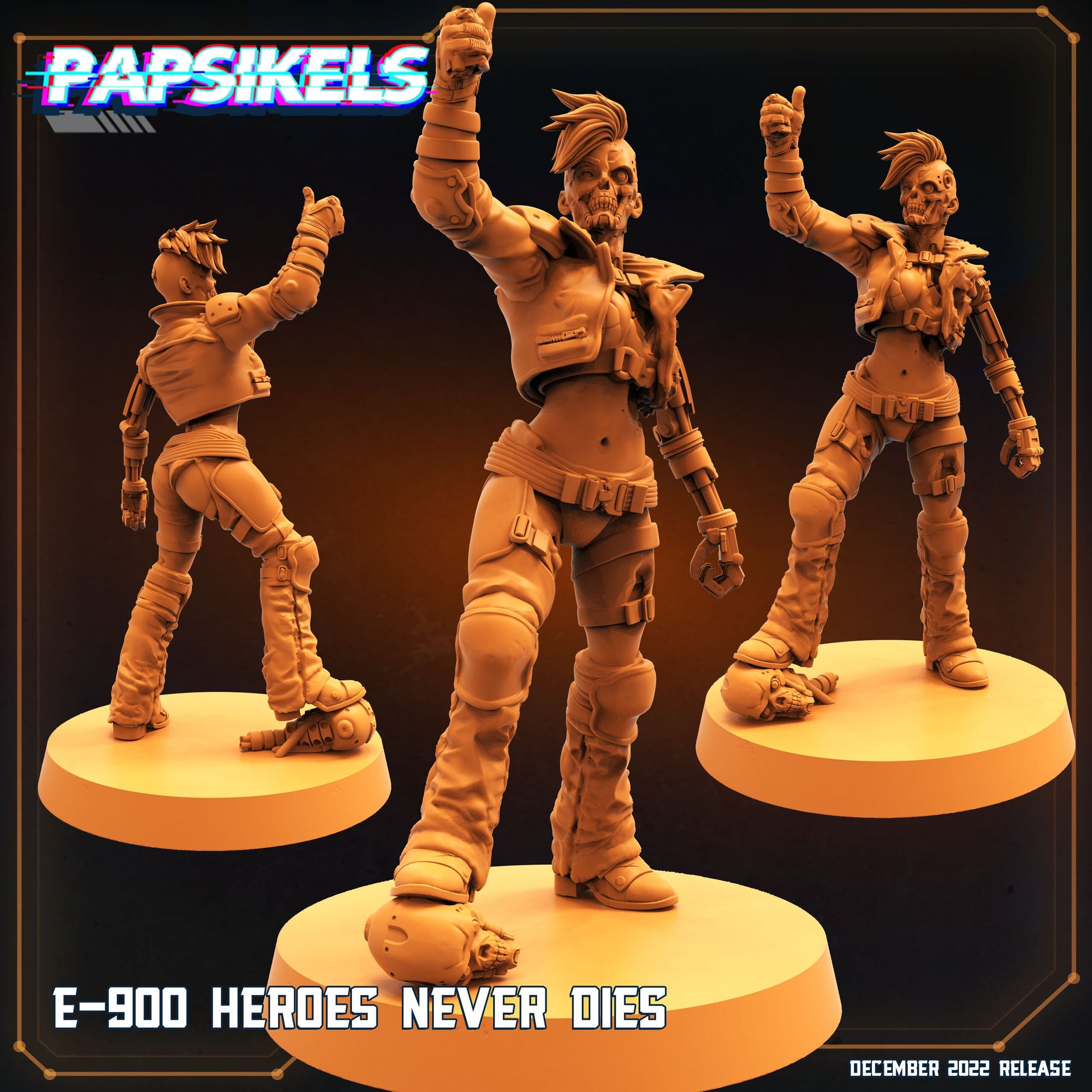 E-900 Heroes - Resin Miniature - Tabletop miniature - Fantasy Miniature - 32mm - D&D - Sci-fi Miniature - Papsikel