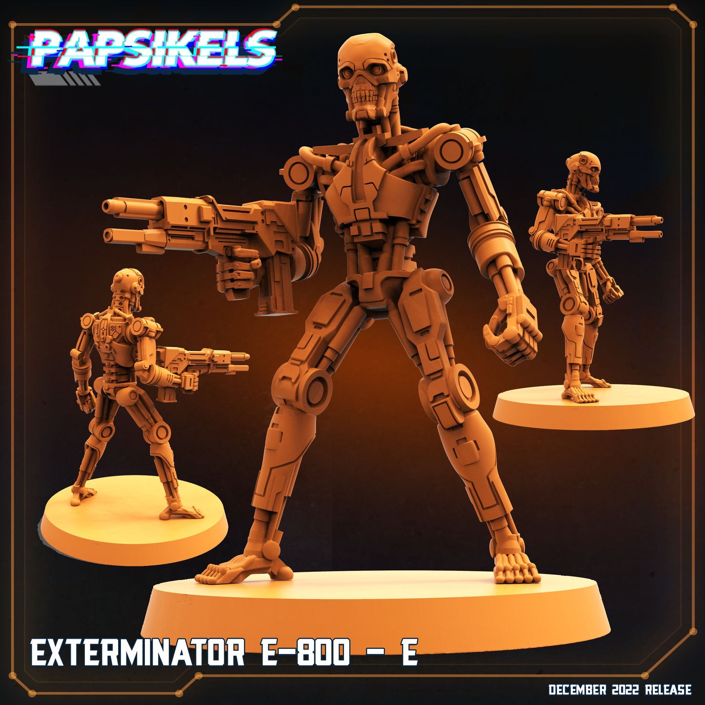 E-800 exterminators -  Resin Miniature - Tabletop  miniature - Fantasy Miniature - 32mm - D&D -  Sci-fi Miniature - Papsikel