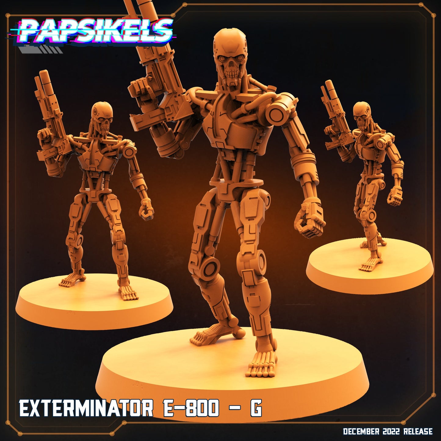 E-800 exterminators - Resin Miniature - Tabletop miniature - Fantasy Miniature - 32mm - D&D - Sci-fi Miniature - Papsikel