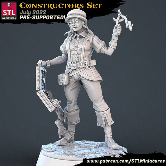 Architect female - Tabletop  miniature - Fantasy - 32mm - D&D  Resin Miniature