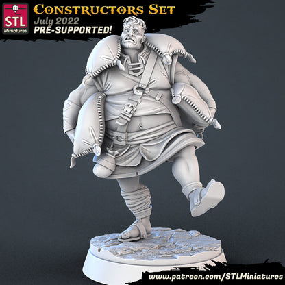 Construction Workers  - Tabletop  miniature - Fantasy - 32mm - D&D  Resin Miniature