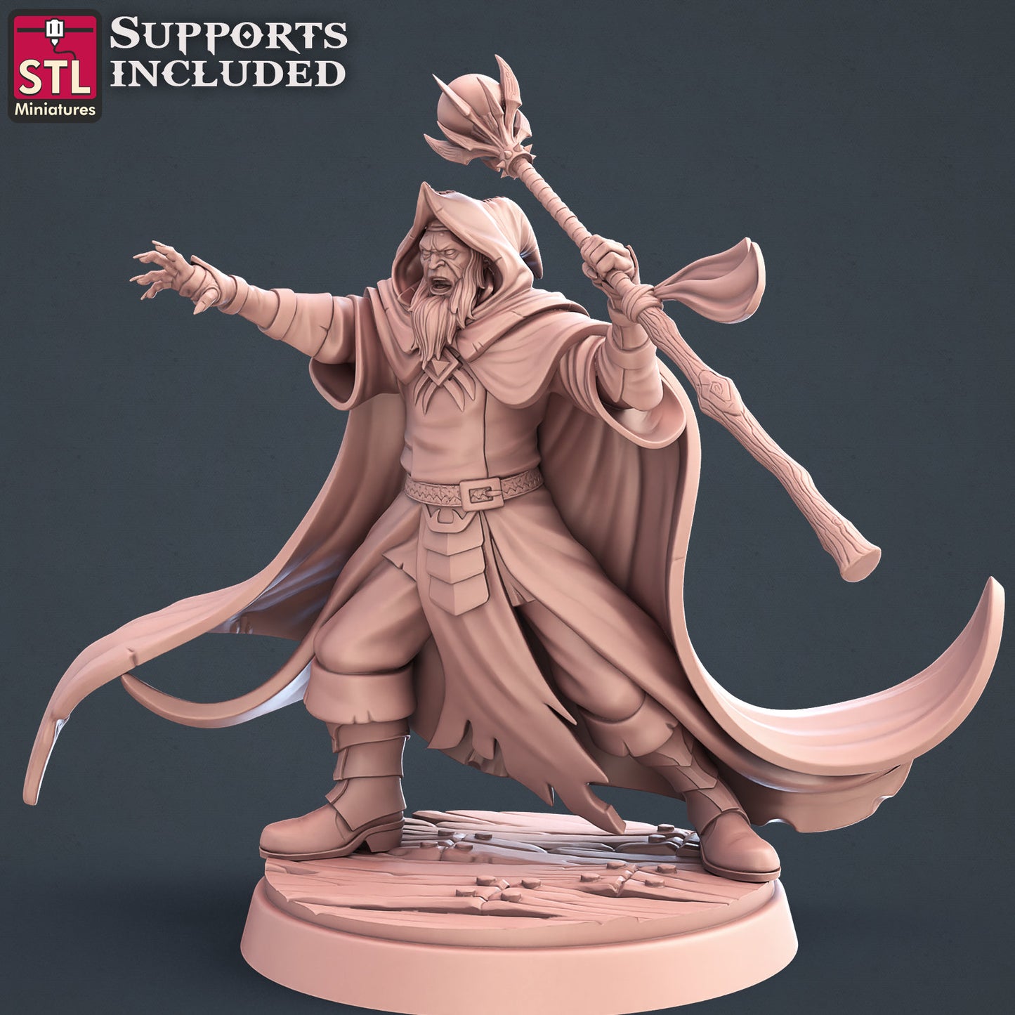 Dark Wizard - Tabletop  miniature - Fantasy - 32mm - D&D  Resin Miniature