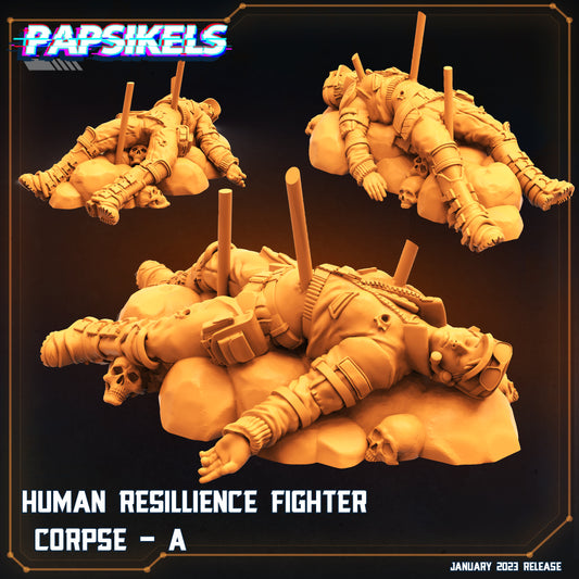 Fighter Corpse A -  Resin Miniature - Tabletop  miniature - Fantasy Miniature - 32mm - D&D -  Sci-fi Miniature- Papsikel