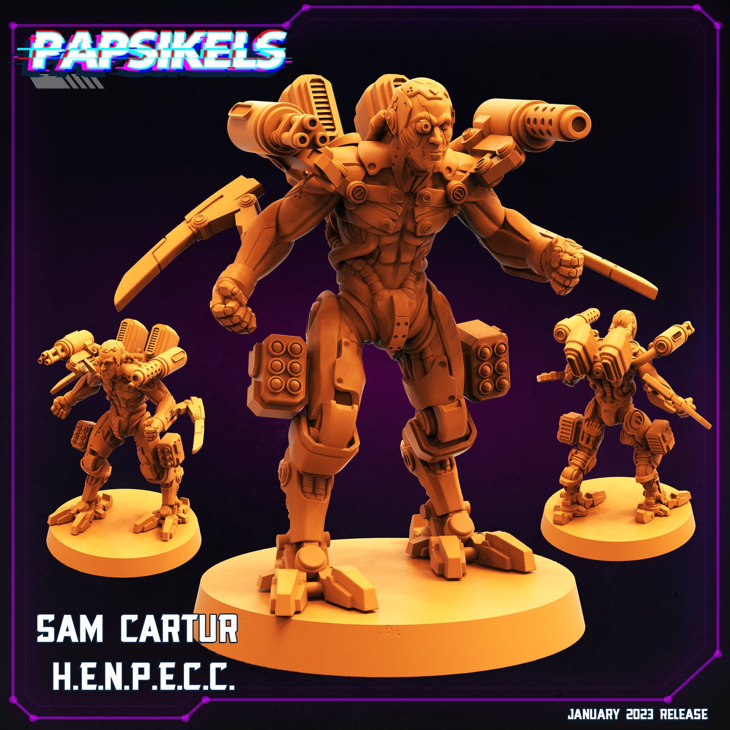 Sam Cartur -  Resin Miniature - Tabletop  miniature - Fantasy Miniature - 32mm - D&D -  Sci-fi Miniature - Papsikel