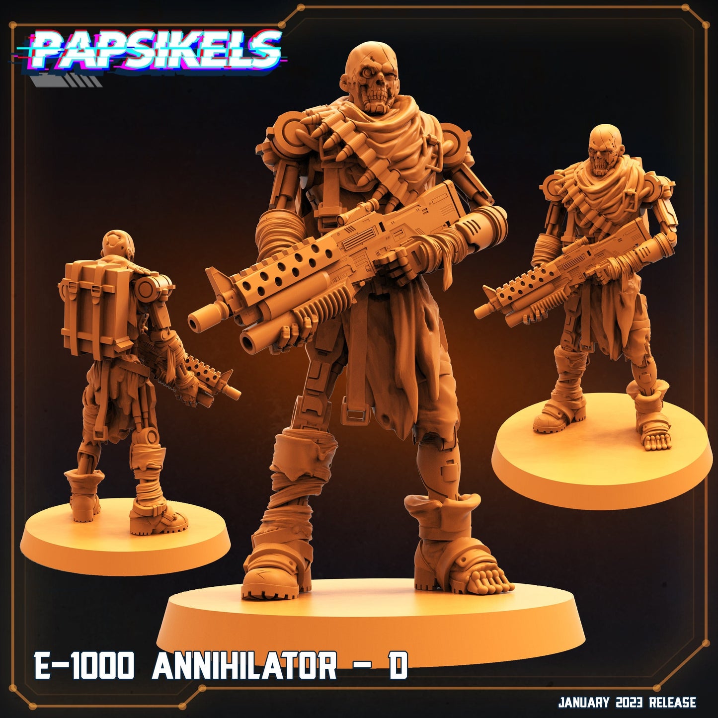 E-1000 D -  Resin Miniature - Tabletop  miniature - Fantasy Miniature - 32mm - D&D -  Sci-fi Miniature - Papsikel- Papsikel