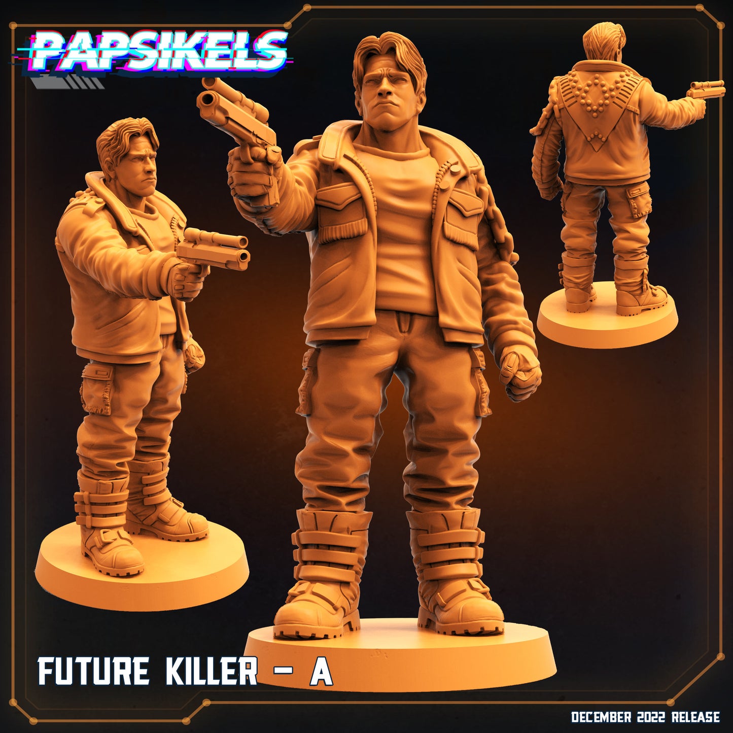 Future Killer A -  Resin Miniature - Tabletop  miniature - Fantasy Miniature - 32mm - D&D -  Sci-fi Miniature- Papsikel