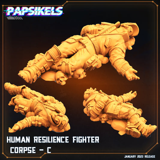 Fighter Corpse C -  Resin Miniature - Tabletop  miniature - Fantasy Miniature - 32mm - D&D -  Sci-fi Miniature- Papsikel