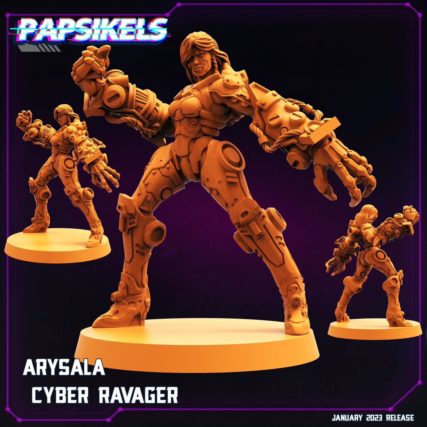 Arysala -  Resin Miniature - Tabletop  miniature - Fantasy Miniature - 32mm - D&D -  Sci-fi Miniature - Papsikel- Papsikel