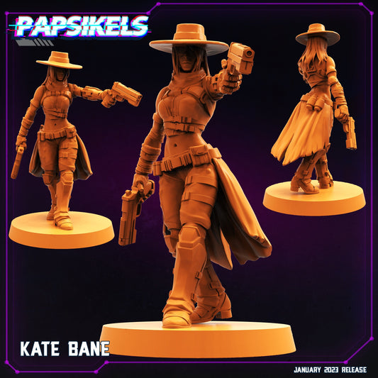 Kate Bane - Resin Miniature - Tabletop miniature - Fantasy Miniature - 32mm - D&D - Sci-fi Miniature - Papsikel