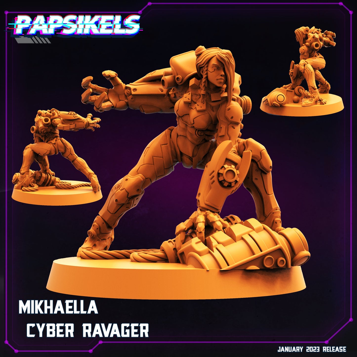 Mikhaella -  Resin Miniature - Tabletop  miniature - Fantasy Miniature - 32mm - D&D -  Sci-fi Miniature - Papsikel