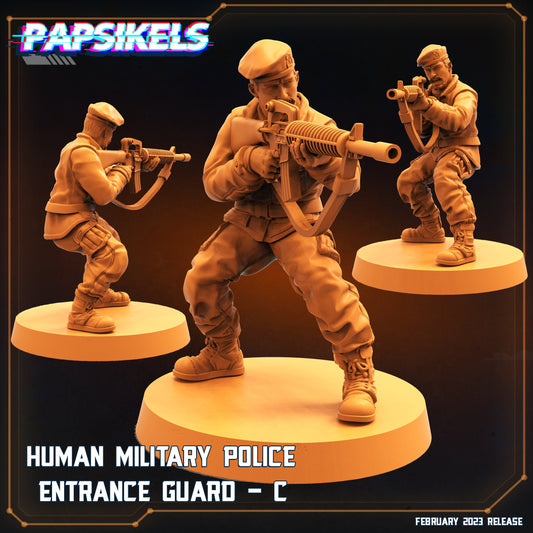 Military Police Guard C - Resin Miniature - Tabletop miniature - Fantasy Miniature - 32mm - D&D - Sci-fi Miniature - Papsikel- Papsikel
