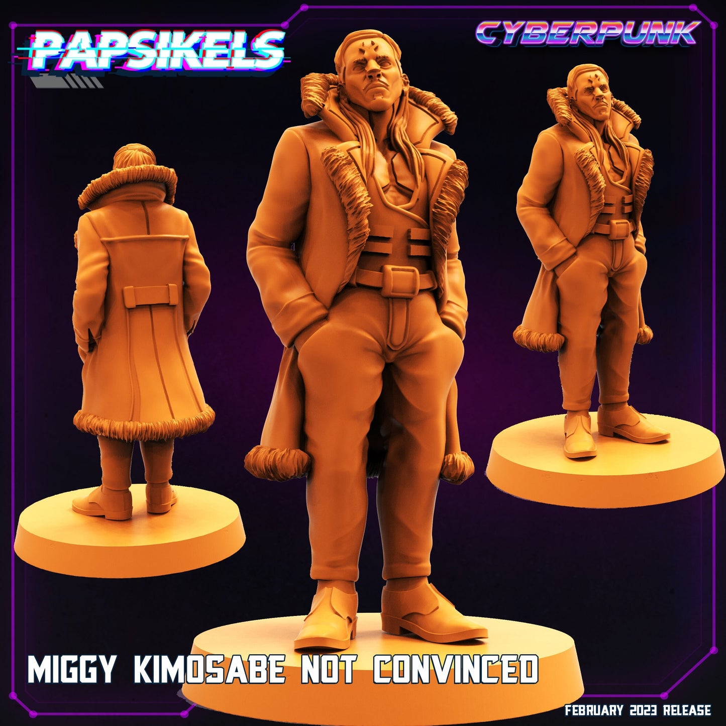 Miggy Kimosabe -  Resin Miniature - Tabletop  miniature - Fantasy Miniature - 32mm - D&D -  Sci-fi Miniature - Papsikel