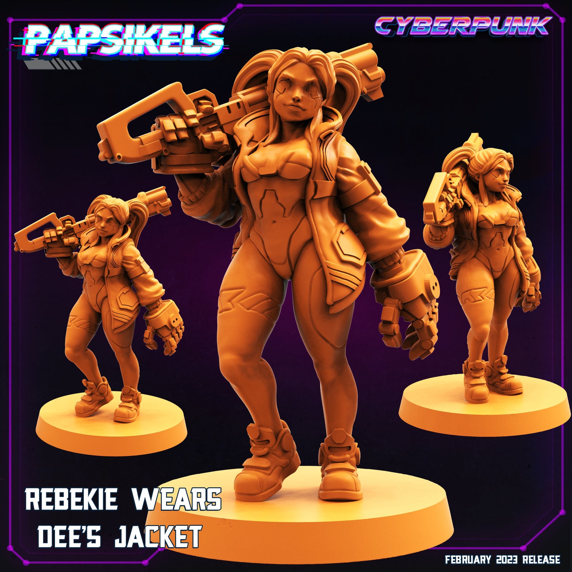 Dee Ramirez Jacket - Resin Miniature - Tabletop miniature - Fantasy Miniature - 32mm - D&D - Sci-fi Miniature- Papsikel