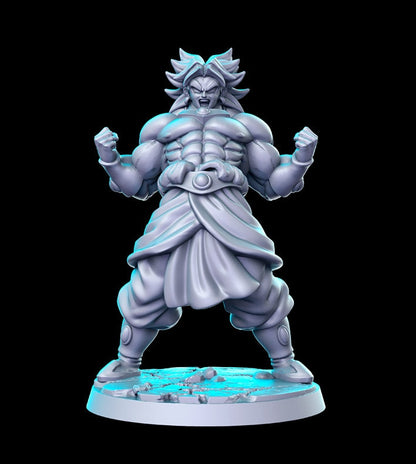 Broly - 3D Printed Miniature - Fantasy Miniature - Tabletop Miniature - D&D - RN Estudio