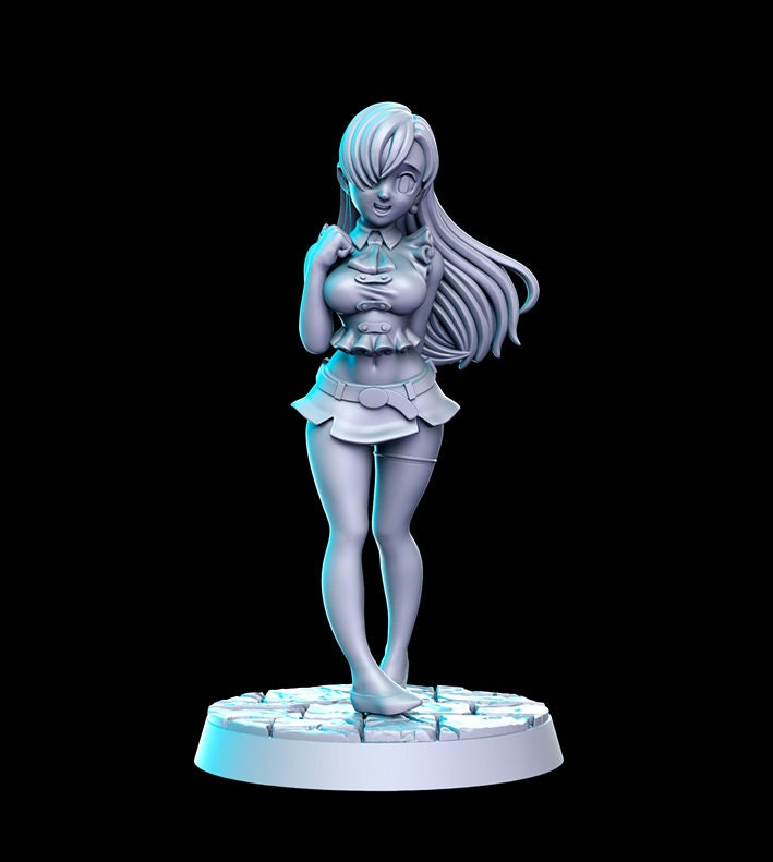 Elisabeth - 3D Printed Miniature - Fantasy Miniature - Tabletop Miniature - D&D - RN Estudio